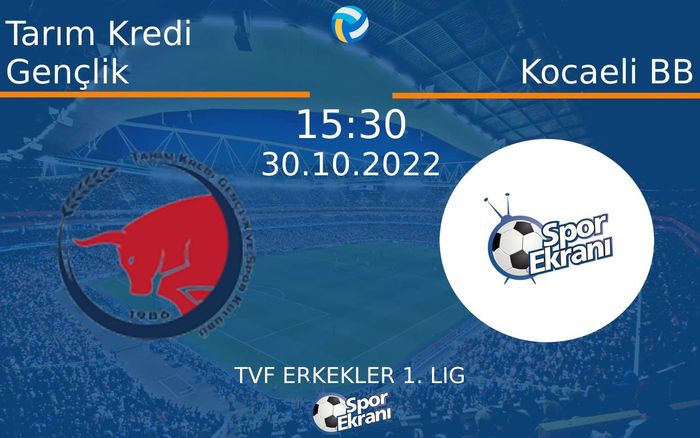 30 Ekim 2022 Tarım Kredi Gençlik vs Kocaeli BB maçı Hangi Kanalda Saat Kaçta Yayınlanacak? 30 Ekim 2022 Tarım Kredi Gençlik vs Kocaeli BB maçı Hangi Kanalda Saat Kaçta Yayınlanacak?
