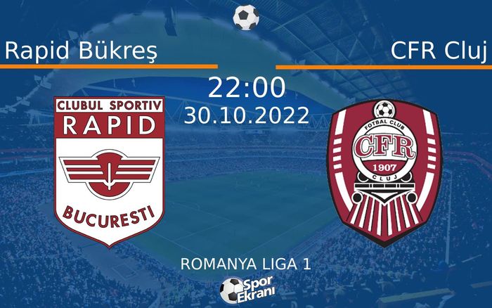 30 Ekim 2022 Rapid Bükreş vs CFR Cluj maçı Hangi Kanalda Saat Kaçta Yayınlanacak? 30 Ekim 2022 Rapid Bükreş vs CFR Cluj maçı Hangi Kanalda Saat Kaçta Yayınlanacak?