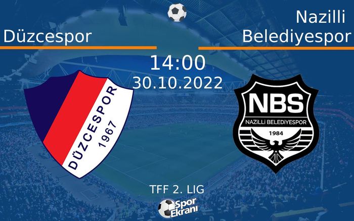30 Ekim 2022 Düzcespor vs Nazilli Belediyespor maçı Hangi Kanalda Saat Kaçta Yayınlanacak? 30 Ekim 2022 Düzcespor vs Nazilli Belediyespor maçı Hangi Kanalda Saat Kaçta Yayınlanacak?