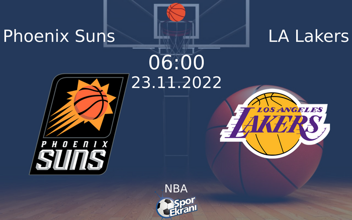 23 Kasım 2022 Phoenix Suns vs LA Lakers maçı Hangi Kanalda Saat Kaçta Yayınlanacak? 23 Kasım 2022 Phoenix Suns vs LA Lakers maçı Hangi Kanalda Saat Kaçta Yayınlanacak?