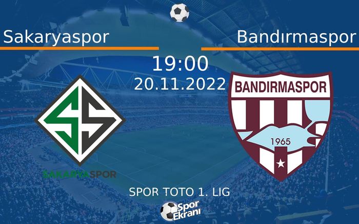 20 Kasım 2022 Sakaryaspor vs Bandırmaspor maçı Hangi Kanalda Saat Kaçta Yayınlanacak? 20 Kasım 2022 Sakaryaspor vs Bandırmaspor maçı Hangi Kanalda Saat Kaçta Yayınlanacak?