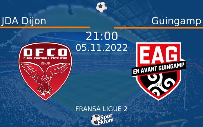 05 Kasım 2022 JDA Dijon vs Guingamp maçı Hangi Kanalda Saat Kaçta Yayınlanacak? 05 Kasım 2022 JDA Dijon vs Guingamp maçı Hangi Kanalda Saat Kaçta Yayınlanacak?