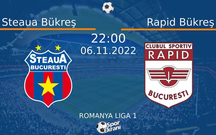 06 Kasım 2022 Steaua Bükreş vs Rapid Bükreş maçı Hangi Kanalda Saat Kaçta Yayınlanacak? 06 Kasım 2022 Steaua Bükreş vs Rapid Bükreş maçı Hangi Kanalda Saat Kaçta Yayınlanacak?
