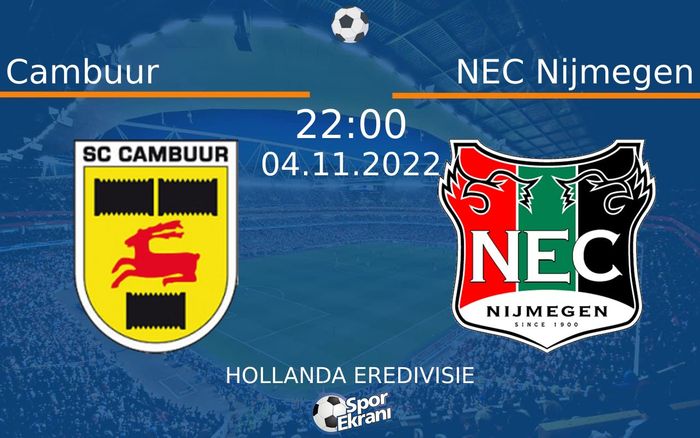 04 Kasım 2022 Cambuur vs NEC Nijmegen maçı Hangi Kanalda Saat Kaçta Yayınlanacak? 04 Kasım 2022 Cambuur vs NEC Nijmegen maçı Hangi Kanalda Saat Kaçta Yayınlanacak?