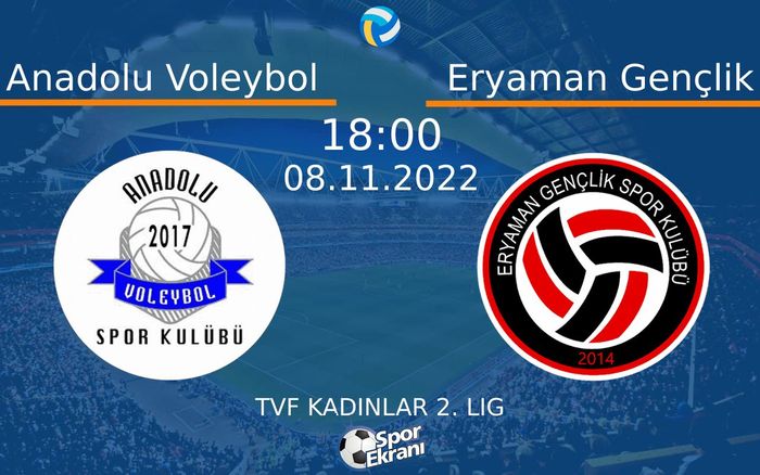 08 Kasım 2022 Anadolu Voleybol vs Eryaman Gençlik maçı Hangi Kanalda Saat Kaçta Yayınlanacak? 08 Kasım 2022 Anadolu Voleybol vs Eryaman Gençlik maçı Hangi Kanalda Saat Kaçta Yayınlanacak?