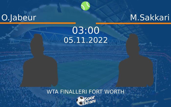 05 Kasım 2022 O.Jabeur vs M.Sakkari maçı Hangi Kanalda Saat Kaçta Yayınlanacak? 05 Kasım 2022 O.Jabeur vs M.Sakkari maçı Hangi Kanalda Saat Kaçta Yayınlanacak?