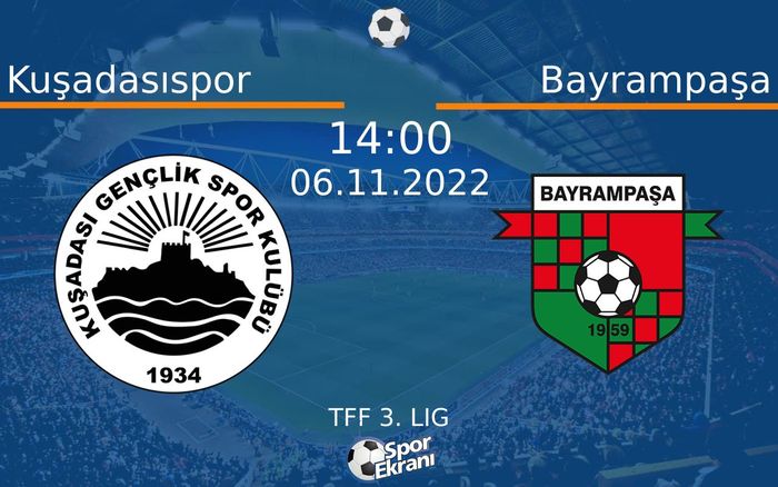 06 Kasım 2022 Kuşadasıspor vs Bayrampaşa maçı Hangi Kanalda Saat Kaçta Yayınlanacak? 06 Kasım 2022 Kuşadasıspor vs Bayrampaşa maçı Hangi Kanalda Saat Kaçta Yayınlanacak?