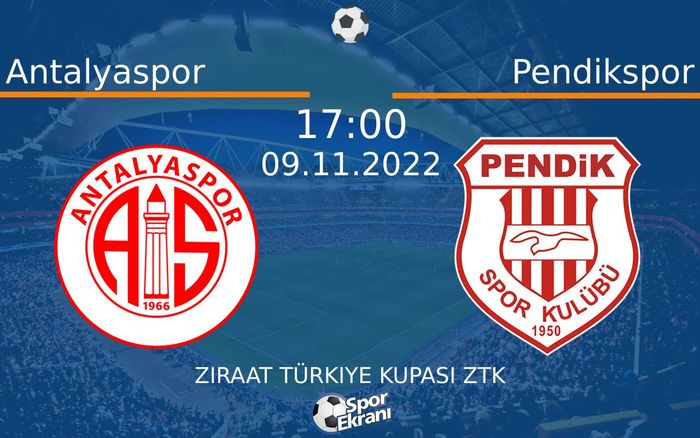 09 Kasım 2022 Antalyaspor vs Pendikspor maçı Hangi Kanalda Saat Kaçta Yayınlanacak? 09 Kasım 2022 Antalyaspor vs Pendikspor maçı Hangi Kanalda Saat Kaçta Yayınlanacak?