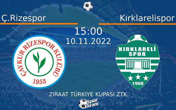 10 Kasım 2022 Ç.Rizespor vs Kırklarelispor maçı Hangi Kanalda Saat Kaçta Yayınlanacak? 10 Kasım 2022 Ç.Rizespor vs Kırklarelispor maçı Hangi Kanalda Saat Kaçta Yayınlanacak?