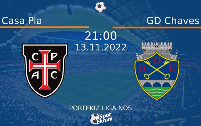 13 Kasım 2022 Casa Pia vs GD Chaves maçı Hangi Kanalda Saat Kaçta Yayınlanacak? 13 Kasım 2022 Casa Pia vs GD Chaves maçı Hangi Kanalda Saat Kaçta Yayınlanacak?
