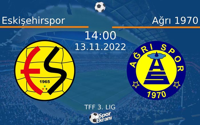 13 Kasım 2022 Eskişehirspor vs Ağrı 1970 maçı Hangi Kanalda Saat Kaçta Yayınlanacak? 13 Kasım 2022 Eskişehirspor vs Ağrı 1970 maçı Hangi Kanalda Saat Kaçta Yayınlanacak?