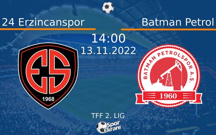 13 Kasım 2022 24 Erzincanspor vs Batman Petrol maçı Hangi Kanalda Saat Kaçta Yayınlanacak? 13 Kasım 2022 24 Erzincanspor vs Batman Petrol maçı Hangi Kanalda Saat Kaçta Yayınlanacak?