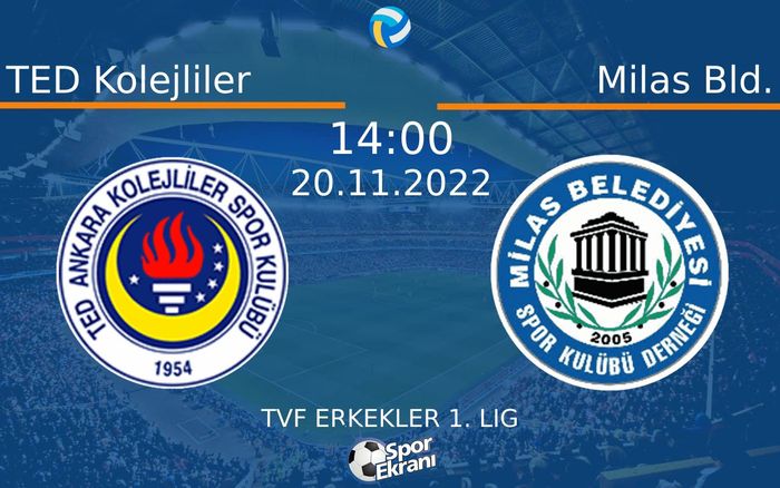 20 Kasım 2022 TED Kolejliler vs Milas Bld. maçı Hangi Kanalda Saat Kaçta Yayınlanacak? 20 Kasım 2022 TED Kolejliler vs Milas Bld. maçı Hangi Kanalda Saat Kaçta Yayınlanacak?