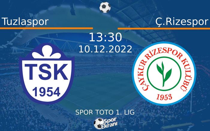 10 Aralık 2022 Tuzlaspor vs Ç.Rizespor maçı Hangi Kanalda Saat Kaçta Yayınlanacak? 10 Aralık 2022 Tuzlaspor vs Ç.Rizespor maçı Hangi Kanalda Saat Kaçta Yayınlanacak?