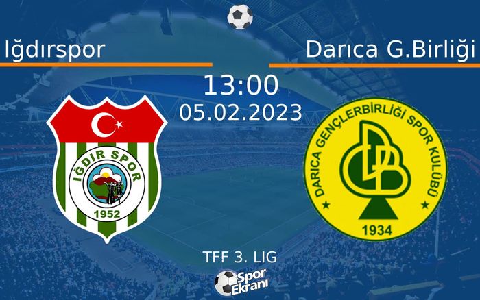 05 Şubat 2023 Iğdırspor vs Darıca G.Birliği maçı Hangi Kanalda Saat Kaçta Yayınlanacak? 05 Şubat 2023 Iğdırspor vs Darıca G.Birliği maçı Hangi Kanalda Saat Kaçta Yayınlanacak?