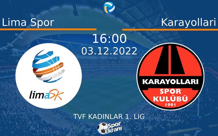 03 Aralık 2022 Lima Spor vs Karayollari maçı Hangi Kanalda Saat Kaçta Yayınlanacak? 03 Aralık 2022 Lima Spor vs Karayollari maçı Hangi Kanalda Saat Kaçta Yayınlanacak?