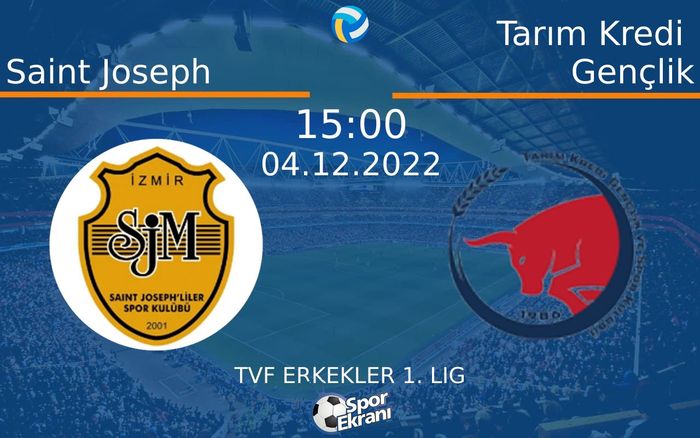 04 Aralık 2022 Saint Joseph vs Tarım Kredi Gençlik maçı Hangi Kanalda Saat Kaçta Yayınlanacak? 04 Aralık 2022 Saint Joseph vs Tarım Kredi Gençlik maçı Hangi Kanalda Saat Kaçta Yayınlanacak?