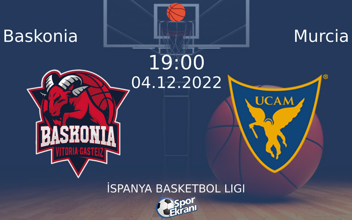 04 Aralık 2022 Baskonia vs Murcia maçı Hangi Kanalda Saat Kaçta Yayınlanacak? 04 Aralık 2022 Baskonia vs Murcia maçı Hangi Kanalda Saat Kaçta Yayınlanacak?