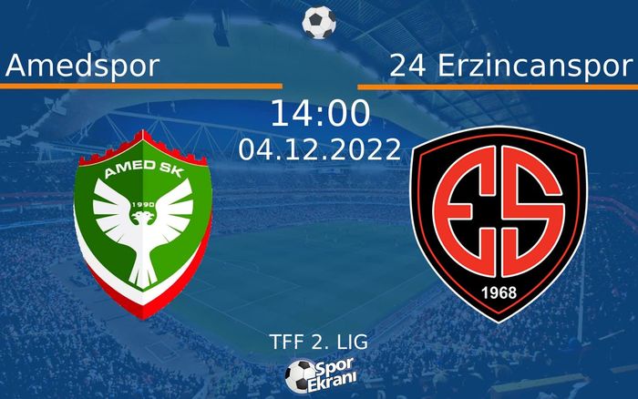 04 Aralık 2022 Amedspor vs 24 Erzincanspor maçı Hangi Kanalda Saat Kaçta Yayınlanacak? 04 Aralık 2022 Amedspor vs 24 Erzincanspor maçı Hangi Kanalda Saat Kaçta Yayınlanacak?