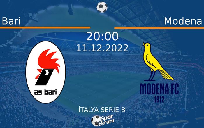 11 Aralık 2022 Bari vs Modena maçı Hangi Kanalda Saat Kaçta Yayınlanacak? 11 Aralık 2022 Bari vs Modena maçı Hangi Kanalda Saat Kaçta Yayınlanacak?