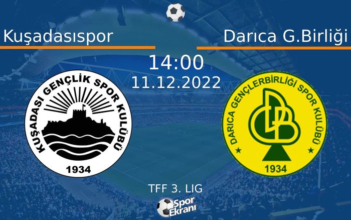 11 Aralık 2022 Kuşadasıspor vs Darıca G.Birliği maçı Hangi Kanalda Saat Kaçta Yayınlanacak? 11 Aralık 2022 Kuşadasıspor vs Darıca G.Birliği maçı Hangi Kanalda Saat Kaçta Yayınlanacak?