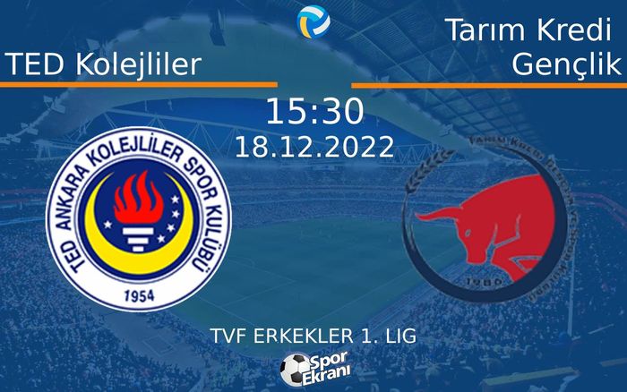 18 Aralık 2022 TED Kolejliler vs Tarım Kredi Gençlik maçı Hangi Kanalda Saat Kaçta Yayınlanacak? 18 Aralık 2022 TED Kolejliler vs Tarım Kredi Gençlik maçı Hangi Kanalda Saat Kaçta Yayınlanacak?