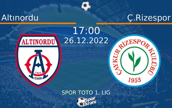 26 Aralık 2022 Altınordu vs Ç.Rizespor maçı Hangi Kanalda Saat Kaçta Yayınlanacak? 26 Aralık 2022 Altınordu vs Ç.Rizespor maçı Hangi Kanalda Saat Kaçta Yayınlanacak?