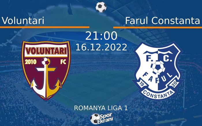 16 Aralık 2022 Voluntari vs Farul Constanta maçı Hangi Kanalda Saat Kaçta Yayınlanacak? 16 Aralık 2022 Voluntari vs Farul Constanta maçı Hangi Kanalda Saat Kaçta Yayınlanacak?
