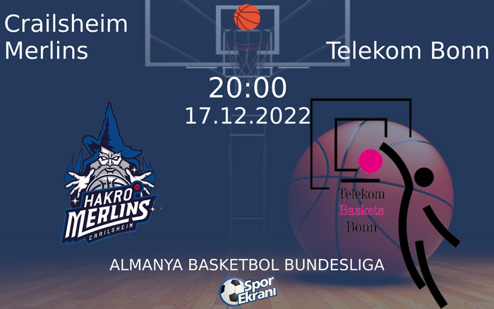 17 Aralık 2022 Crailsheim Merlins vs Telekom Bonn maçı Hangi Kanalda Saat Kaçta Yayınlanacak? 17 Aralık 2022 Crailsheim Merlins vs Telekom Bonn maçı Hangi Kanalda Saat Kaçta Yayınlanacak?