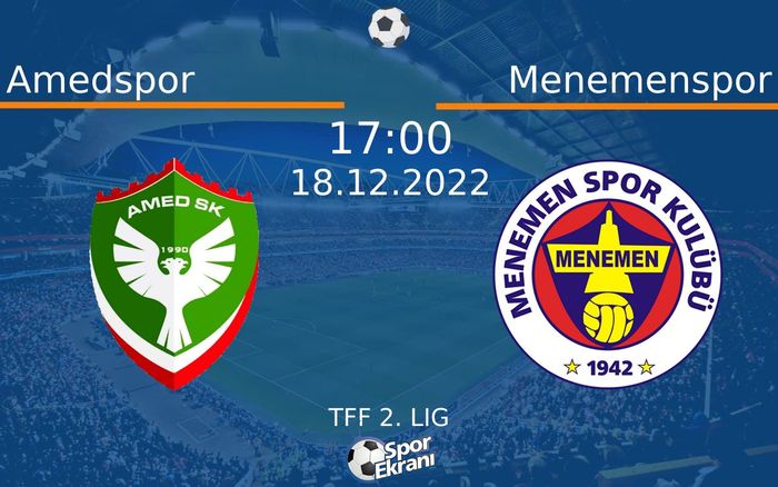 18 Aralık 2022 Amedspor vs Menemenspor maçı Hangi Kanalda Saat Kaçta Yayınlanacak? 18 Aralık 2022 Amedspor vs Menemenspor maçı Hangi Kanalda Saat Kaçta Yayınlanacak?