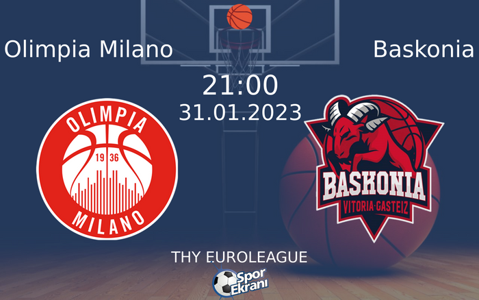 31 Ocak 2023 Olimpia Milano vs Baskonia maçı Hangi Kanalda Saat Kaçta Yayınlanacak?