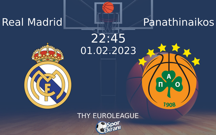 01 Şubat 2023 Real Madrid vs Panathinaikos maçı Hangi Kanalda Saat Kaçta Yayınlanacak?