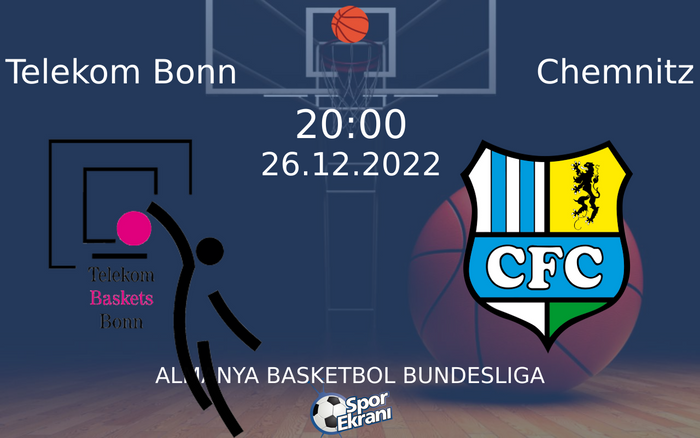 26 Aralık 2022 Telekom Bonn vs Chemnitz maçı Hangi Kanalda Saat Kaçta Yayınlanacak? 26 Aralık 2022 Telekom Bonn vs Chemnitz maçı Hangi Kanalda Saat Kaçta Yayınlanacak?
