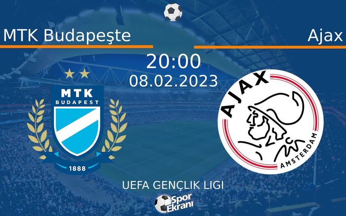 08 Şubat 2023 MTK Budapeşte vs Ajax maçı Hangi Kanalda Saat Kaçta Yayınlanacak? 08 Şubat 2023 MTK Budapeşte vs Ajax maçı Hangi Kanalda Saat Kaçta Yayınlanacak?