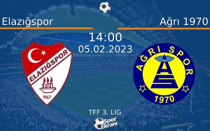 05 Şubat 2023 Elazığspor vs Ağrı 1970 maçı Hangi Kanalda Saat Kaçta Yayınlanacak? 05 Şubat 2023 Elazığspor vs Ağrı 1970 maçı Hangi Kanalda Saat Kaçta Yayınlanacak?