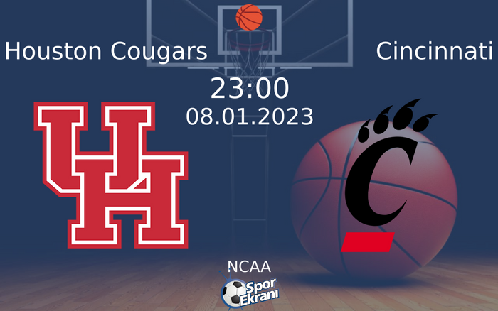 08 Ocak 2023 Houston Cougars vs Cincinnati maçı Hangi Kanalda Saat Kaçta Yayınlanacak? 08 Ocak 2023 Houston Cougars vs Cincinnati maçı Hangi Kanalda Saat Kaçta Yayınlanacak?