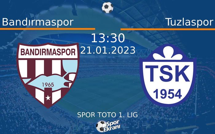 21 Ocak 2023 Bandırmaspor vs Tuzlaspor maçı Hangi Kanalda Saat Kaçta Yayınlanacak? 21 Ocak 2023 Bandırmaspor vs Tuzlaspor maçı Hangi Kanalda Saat Kaçta Yayınlanacak?