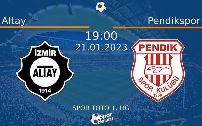21 Ocak 2023 Altay vs Pendikspor maçı Hangi Kanalda Saat Kaçta Yayınlanacak? 21 Ocak 2023 Altay vs Pendikspor maçı Hangi Kanalda Saat Kaçta Yayınlanacak?