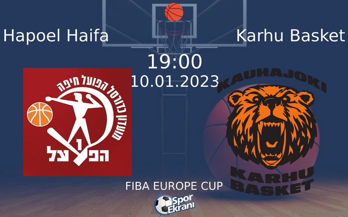 10 Ocak 2023 Hapoel Haifa vs Karhu Basket maçı Hangi Kanalda Saat Kaçta Yayınlanacak?