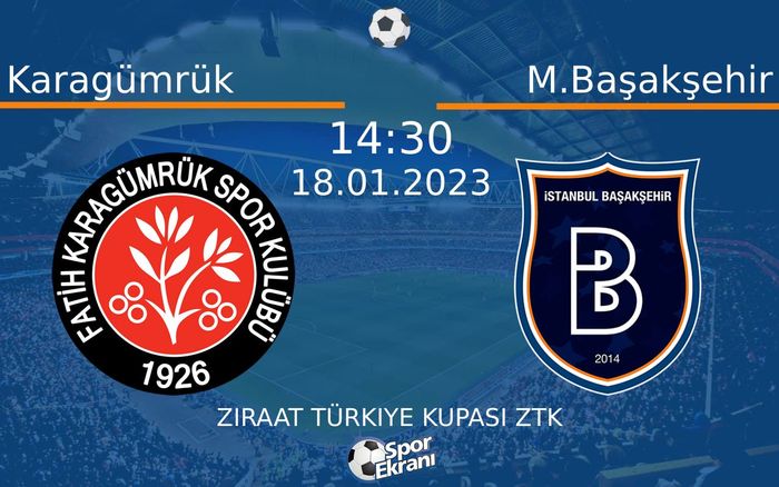 18 Ocak 2023 Karagümrük vs M.Başakşehir maçı Hangi Kanalda Saat Kaçta Yayınlanacak? 18 Ocak 2023 Karagümrük vs M.Başakşehir maçı Hangi Kanalda Saat Kaçta Yayınlanacak?