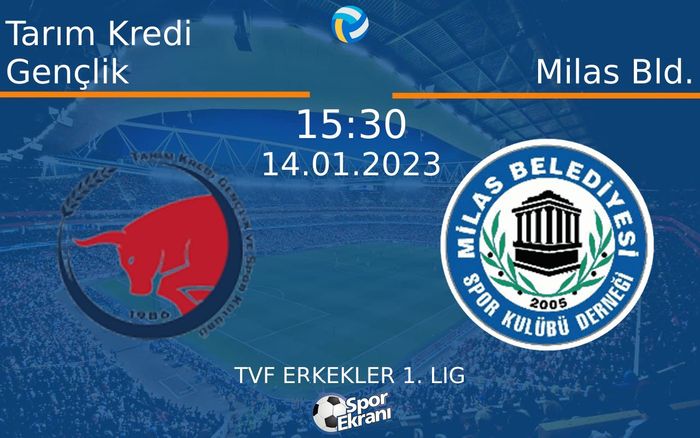 14 Ocak 2023 Tarım Kredi Gençlik vs Milas Bld. maçı Hangi Kanalda Saat Kaçta Yayınlanacak? 14 Ocak 2023 Tarım Kredi Gençlik vs Milas Bld. maçı Hangi Kanalda Saat Kaçta Yayınlanacak?