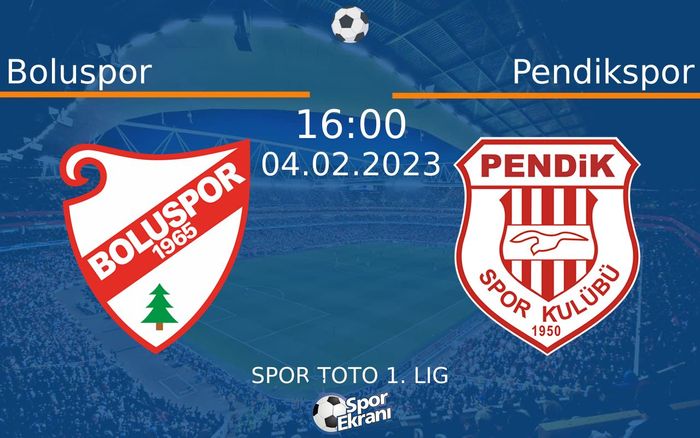 04 Şubat 2023 Boluspor vs Pendikspor maçı Hangi Kanalda Saat Kaçta Yayınlanacak? 04 Şubat 2023 Boluspor vs Pendikspor maçı Hangi Kanalda Saat Kaçta Yayınlanacak?