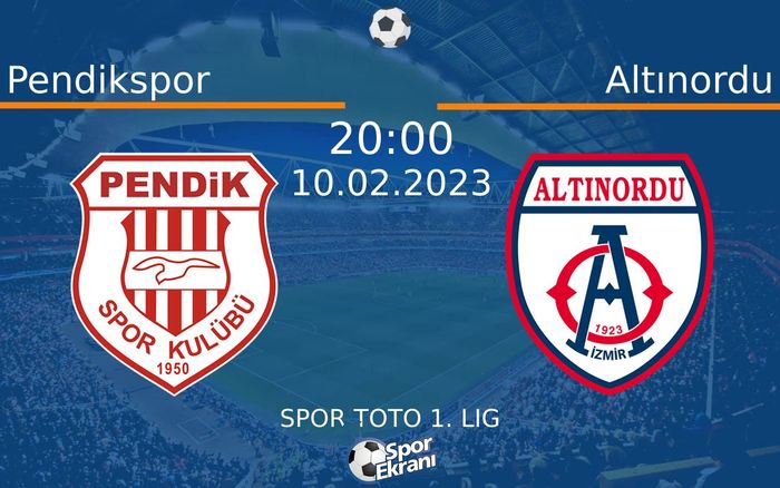 10 Şubat 2023 Pendikspor vs Altınordu maçı Hangi Kanalda Saat Kaçta Yayınlanacak? 10 Şubat 2023 Pendikspor vs Altınordu maçı Hangi Kanalda Saat Kaçta Yayınlanacak?