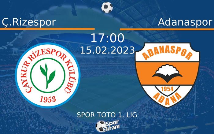 15 Şubat 2023 Ç.Rizespor vs Adanaspor maçı Hangi Kanalda Saat Kaçta Yayınlanacak? 15 Şubat 2023 Ç.Rizespor vs Adanaspor maçı Hangi Kanalda Saat Kaçta Yayınlanacak?