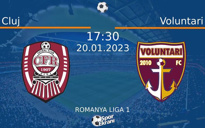 20 Ocak 2023 Cluj vs Voluntari maçı Hangi Kanalda Saat Kaçta Yayınlanacak? 20 Ocak 2023 Cluj vs Voluntari maçı Hangi Kanalda Saat Kaçta Yayınlanacak?