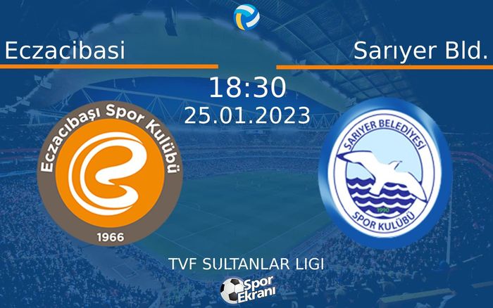 25 Ocak 2023 Eczacibasi vs Sarıyer Bld. maçı Hangi Kanalda Saat Kaçta Yayınlanacak? 25 Ocak 2023 Eczacibasi vs Sarıyer Bld. maçı Hangi Kanalda Saat Kaçta Yayınlanacak?