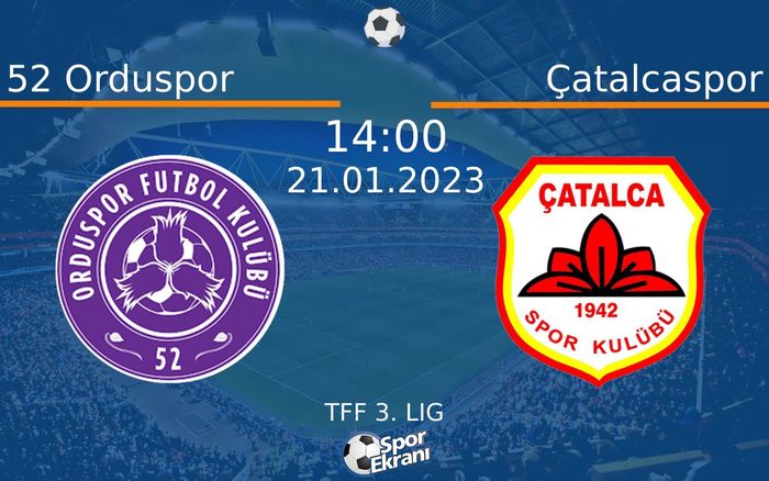 21 Ocak 2023 52 Orduspor vs Çatalcaspor maçı Hangi Kanalda Saat Kaçta Yayınlanacak? 21 Ocak 2023 52 Orduspor vs Çatalcaspor maçı Hangi Kanalda Saat Kaçta Yayınlanacak?