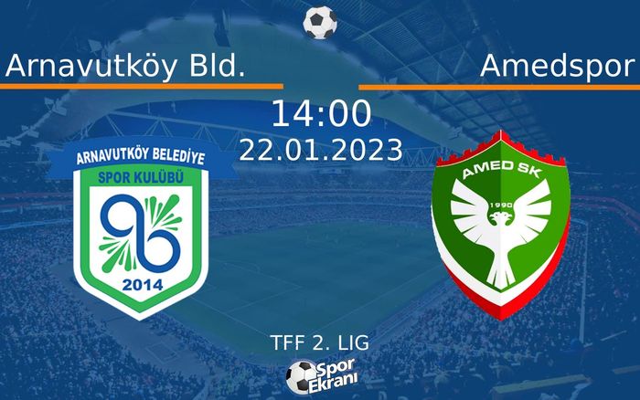 22 Ocak 2023 Arnavutköy Bld. vs Amedspor maçı Hangi Kanalda Saat Kaçta Yayınlanacak? 22 Ocak 2023 Arnavutköy Bld. vs Amedspor maçı Hangi Kanalda Saat Kaçta Yayınlanacak?