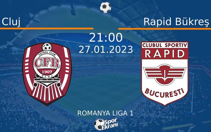 27 Ocak 2023 Cluj vs Rapid Bükreş maçı Hangi Kanalda Saat Kaçta Yayınlanacak? 27 Ocak 2023 Cluj vs Rapid Bükreş maçı Hangi Kanalda Saat Kaçta Yayınlanacak?