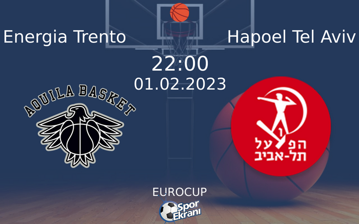 01 Şubat 2023 Energia Trento vs Hapoel Tel Aviv maçı Hangi Kanalda Saat Kaçta Yayınlanacak? 01 Şubat 2023 Energia Trento vs Hapoel Tel Aviv maçı Hangi Kanalda Saat Kaçta Yayınlanacak?